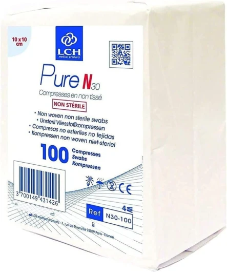 Lot de 10 Sachets de 100 Compresses Non Tissées Non Stériles (10 x 10cm) – Hypoallergéniques, Ultra-Absorbantes – Usage Médical et Domestique – Le Pro du Médical