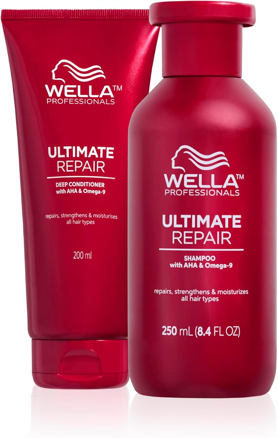 Wella Professionals Ultimate Repair Shampoing léger et Après-shampoing nourrissant pour cheveux abîmés - 250ml + 200ml