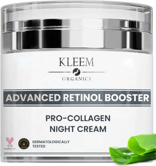 Crème Hydratante Visage Nuit Bio avec Rétinol el Acide Hyaluronique - Creme Anti Rides Femme -Creme Visage Anti Taches - Raffermissant & Éclaircissant - 50 ml -100% GARANTIE