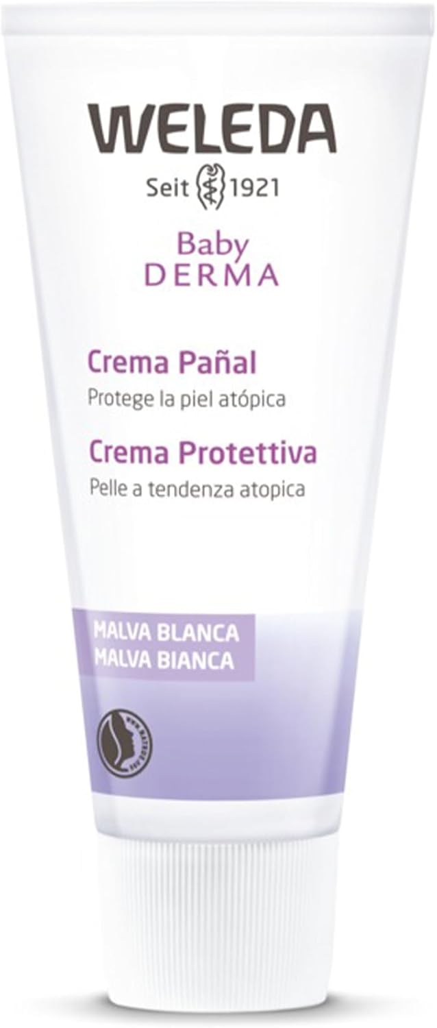 Crème pour le Change Mauve Blanche - Protège, régénère et apaise les irritations du siège des bébés - Peaux très sensibles ou à tendance atopique - NATRUE* - 50 ml