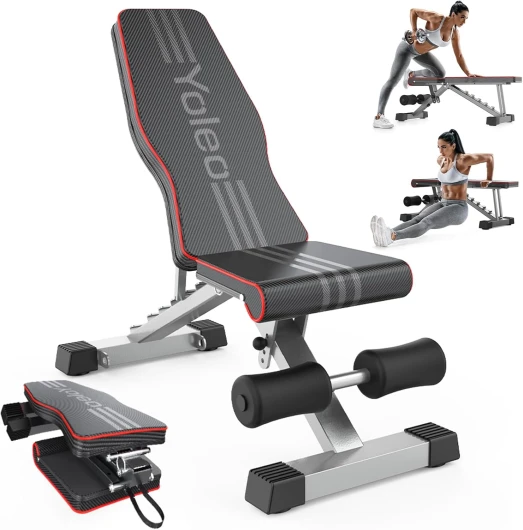 Banc de Musculation Banc réglable pour l'entraînement Complet du Corps Banc inclinable pour Exercice Gymnastique à Domicile/Bureau