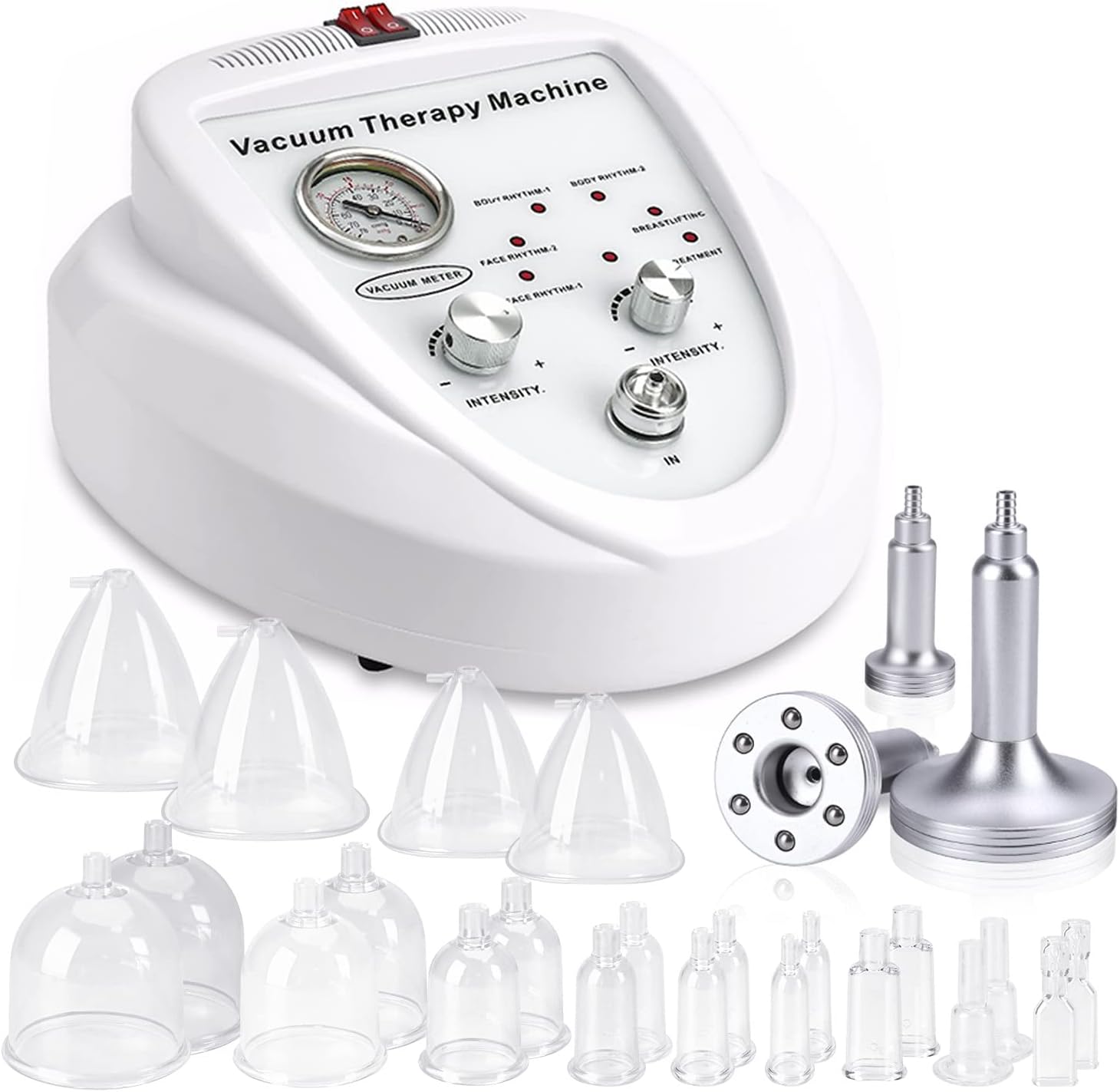 Appareil de Massage à Vide multifonction, Yofuly Masseur de Ventouses sous Vide, Massage électrique par Ventouses, Machine de Massage de Mise avec Aspiration, 30 Tasses Et 3 Pompes