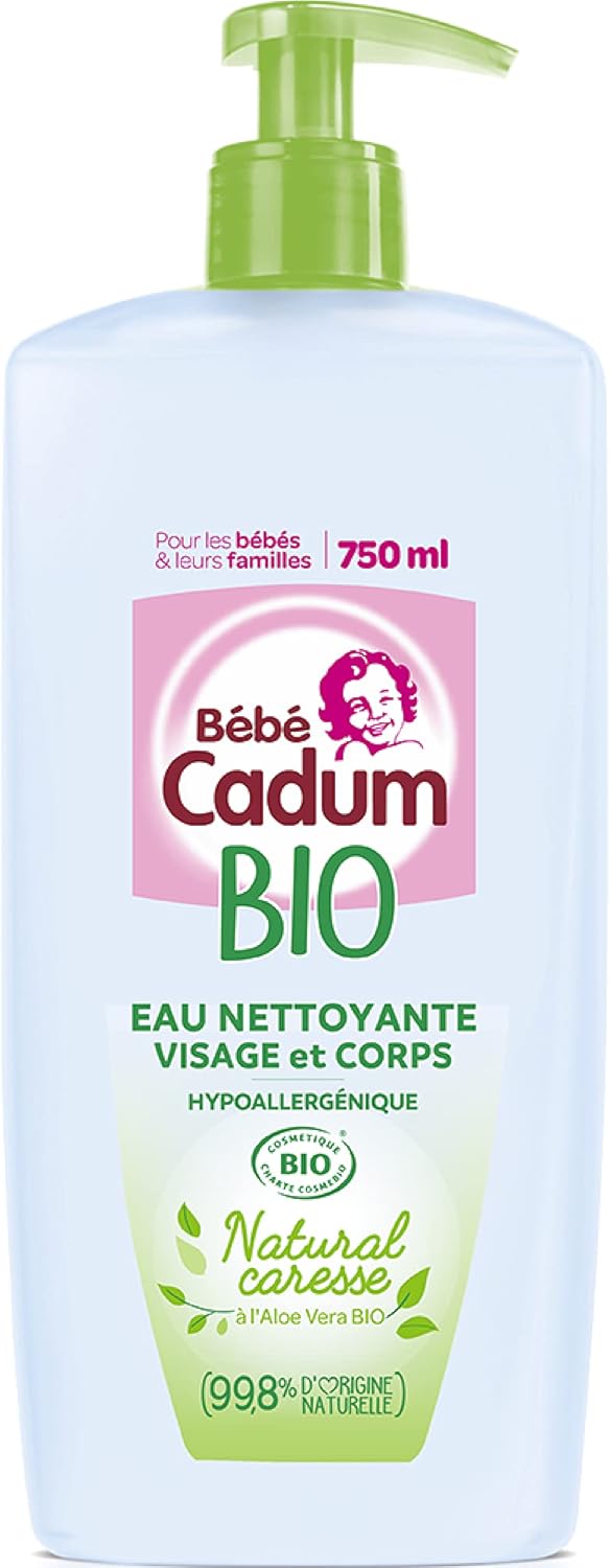 Natural Caresse Eau Nettoyante Hypoallergénique certifiée BIO pour Bébé - 750 ml
