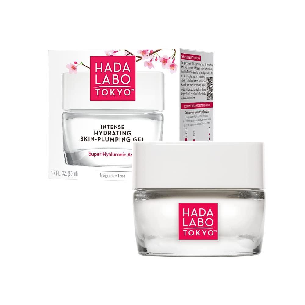 Hada Labo Tokyo White Skin-Pulpping Creme Hydratante Visage 50 ml - Crème de Jour et Crème de Nuit - Soin Visage Efficace - Crème Hydratante Visage - Avec De L'acide Hyaluronique - Consistance du Gel