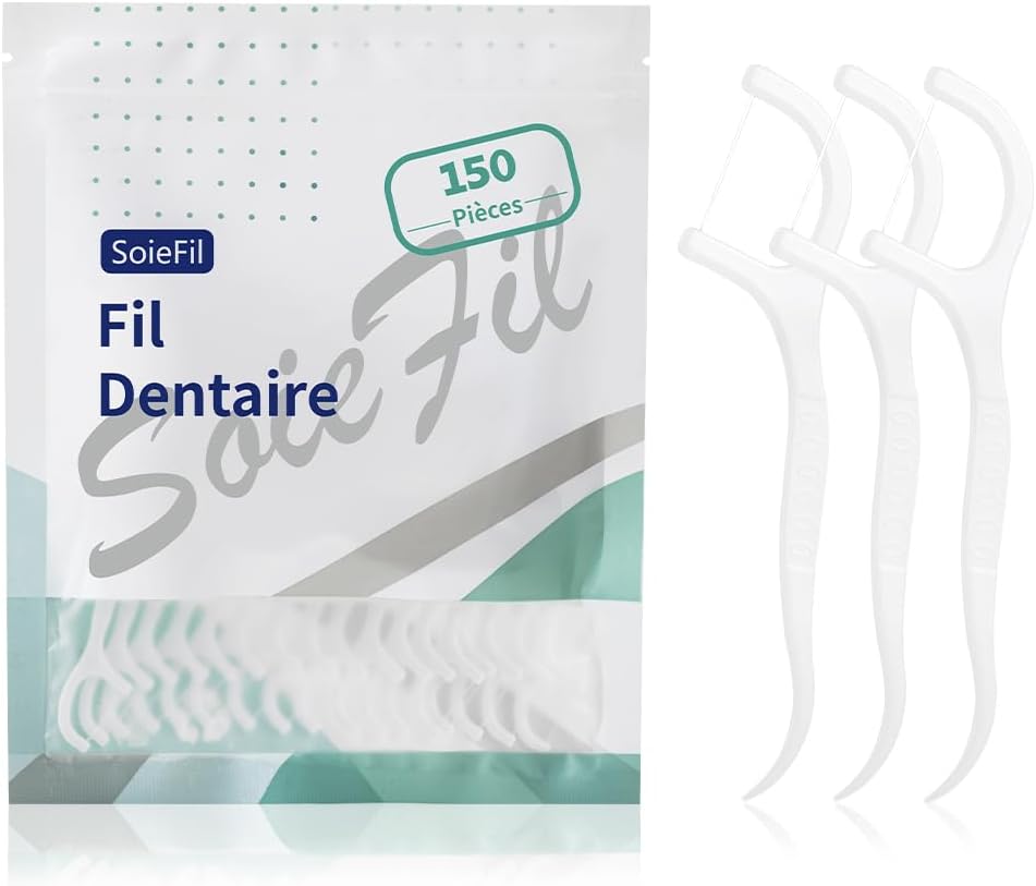 150 pièces, Fil dentaire SoieFil, fourchette interdentaire, bâtonnets portables, soins dentaires pour toute la famille