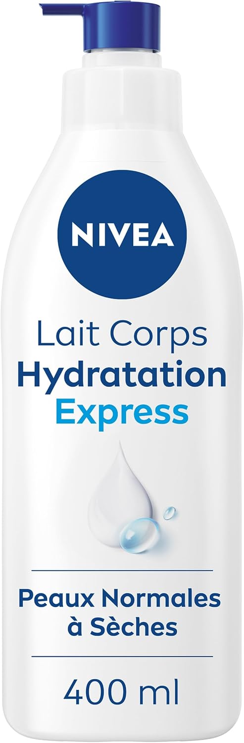 Lait corps Hydratation Express 72h (1 x 400 ml) — Lait hydratant à l'Acide Hyaluronique pur — Soin pour le corps hydratant rapide — Sérum nourrissant peaux normales