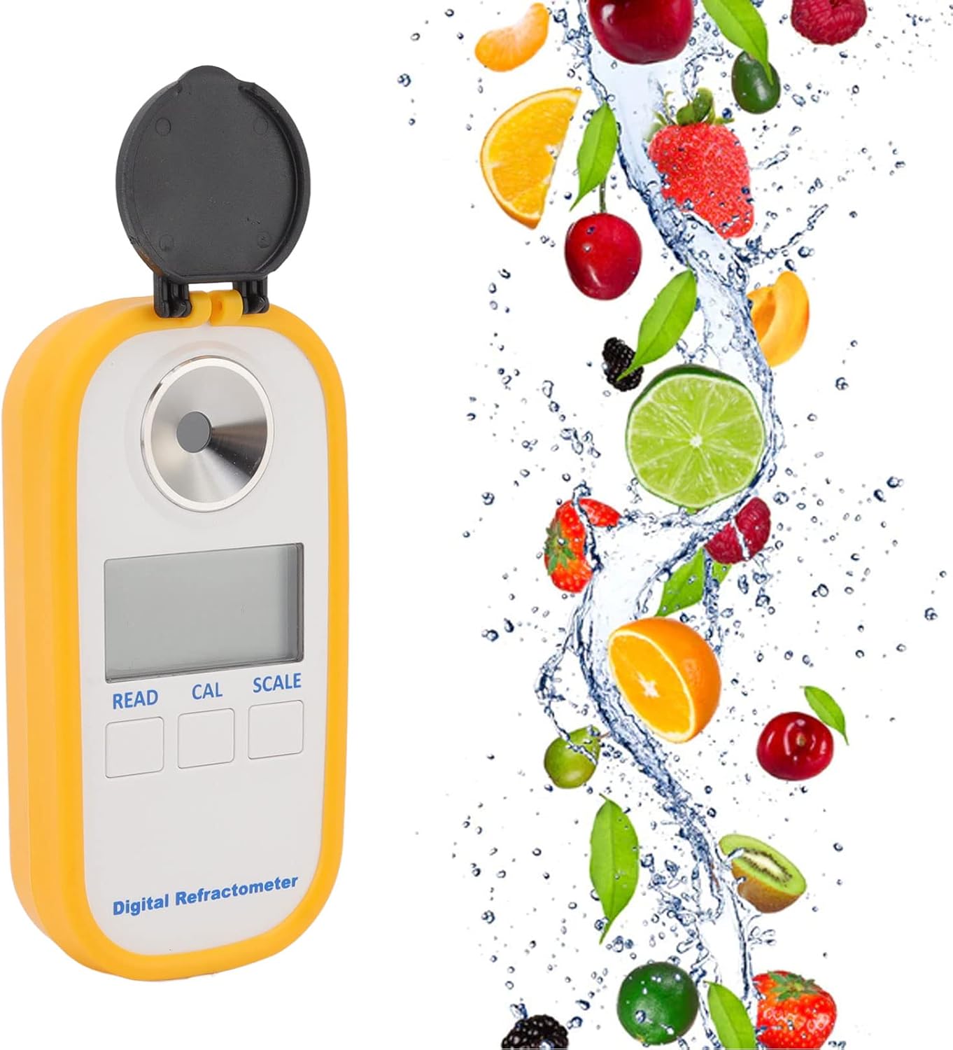Réfractomètre de Poche, Affichage numérique précis, glucomètre de Poche pour Fruits, réfractomètre de Poche numérique pour Poire et Melon d'eau