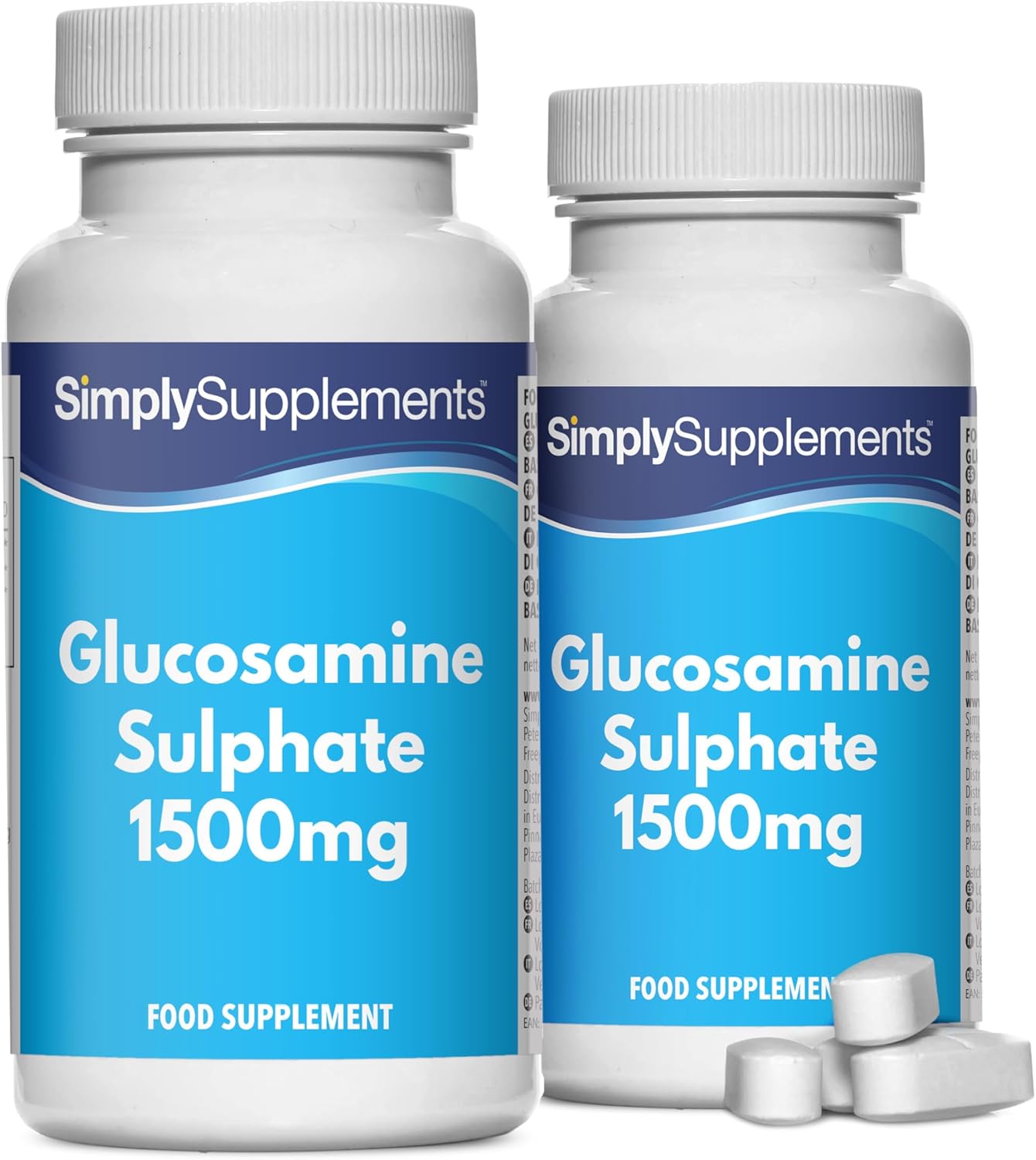 Glucosamine Sulfate 2KCL 1500mg - Formule Forte pour Mode de Vie Actif - Source Marine - 120 Comprimés - 4 Mois d'Approvisionnement - Fabrication au Royaume-Uni selon les Normes BPF