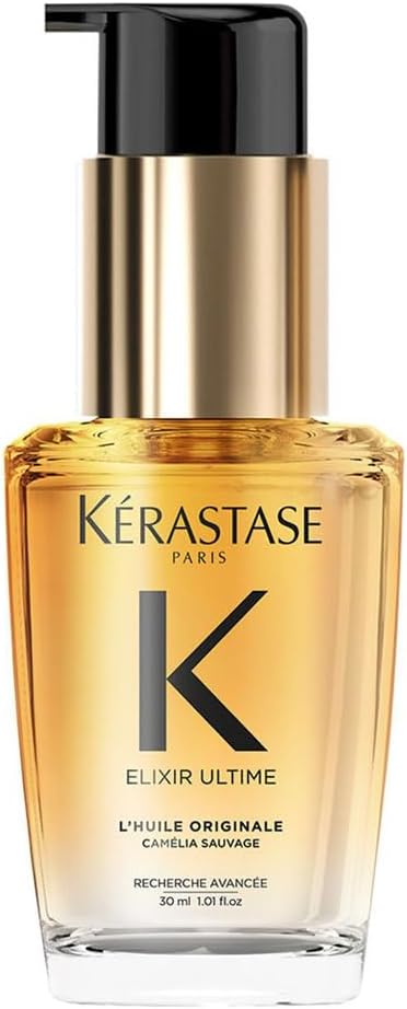 KÉRASTASE Elixir Ultime - L'Huile Originale - Huile Capillaire Nourrissante Multi-Usage - Soin Thermo-Protecteur Sans Rinçage - Huiles de Camélia & Argan - Tous Types de Cheveux