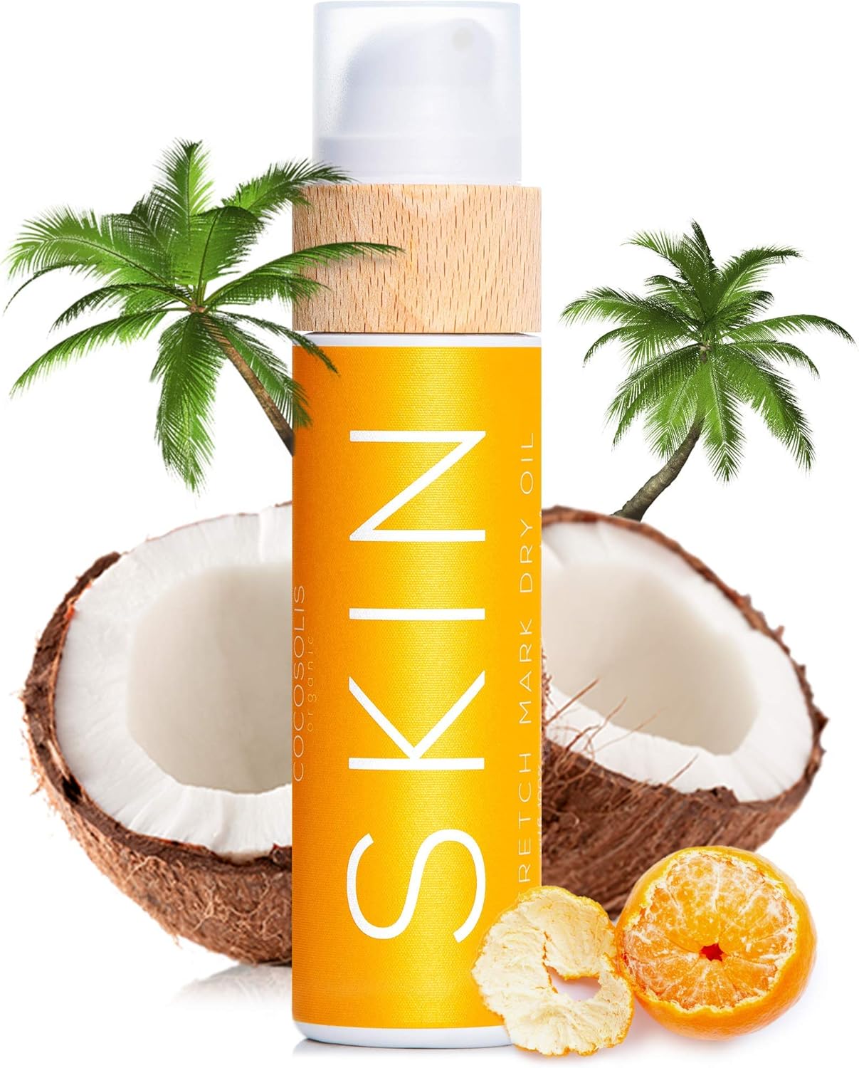 SKIN Stretch Mark Dry Oil huile vergeture, Crème anti vergeture pour correction et prévention des vergetures - Crème pour les périodes de grossesse et de prise de poids 110 mll