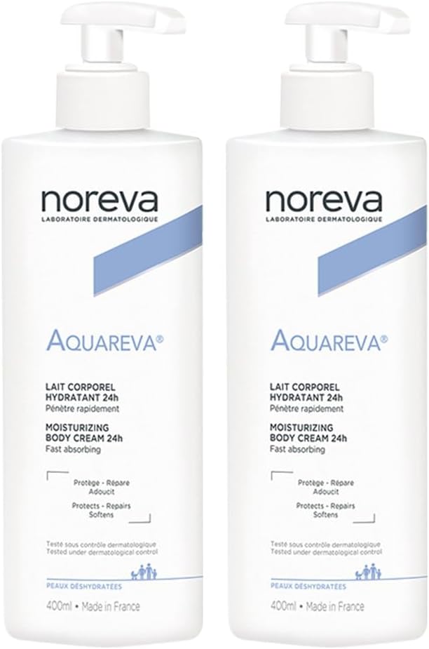 Noreva Aquareva Lait Corporel Hydratant 24H Lot de 2 x 400 ml