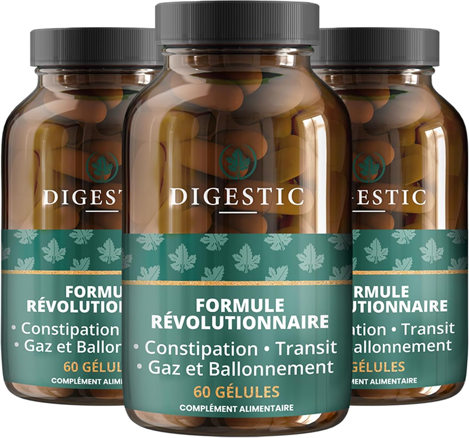 Laxatif contre la constipation 100% naturel, 180 capsules, pour le Transit Intestinal, Nettoie, Detox et purifie le colon, Soulage les ballonnements et les gaz