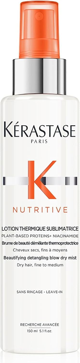 Kérastase, Nutritive, Brume de Beauté Thermo-protectrice & Démêlante, Sans Rinçage, Pour Cheveux Secs à Très Secs, Lotion Thermique Sublimatrice, 150 ml