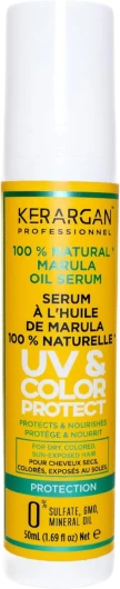 Sérum Capillaire Protecteur UV & Couleur à l'Huile de Marula pour Cheveux Secs et Colorés - Anti-Frisottis, Lissant, Hydratant - Sans Sulfate, OGM, Huile Minérale - 50ml
