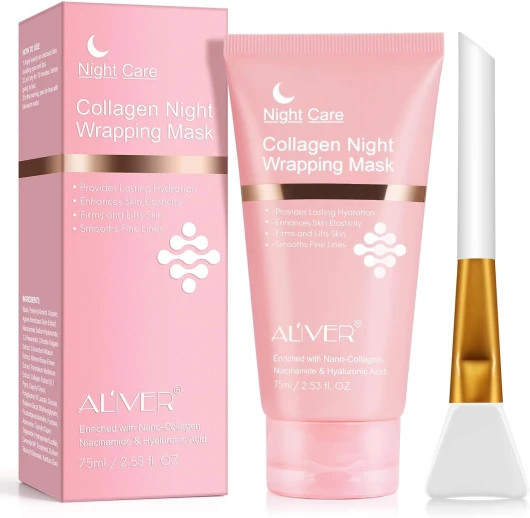 Masque au collagène coréen pour une hydratation profonde et durable qui lisse et raffermit la peau pendant la nuit