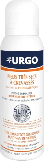 Filmomousse Hydratation Intense 125ML - Traitement pour les pieds très secs à crevassés - Convient au pied diabétique - Sans effet gras ni collant
