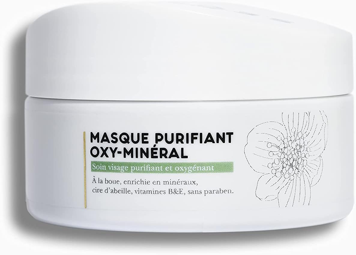 PIN UP SECRET - Masque Oxy-Mineral à la Cire d'Abeille - Soin à base de Boue Naturelle de la Mer Morte et Oligo-éléments - Anti Imperfections et Anti-rougeurs - Compatible Tous Types de Peaux
