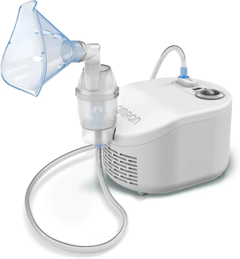 OMRON X101 Easy nebulizer - aérosol inhalateur, compact et facile à utiliser pour le traitement des affections respiratoires telles que le rhume ou l'asthme et la bronchite chez l'adulte et l'enfant