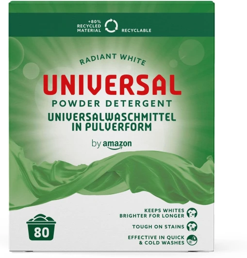 Lessive en poudre universelle, 4,8 kg, 80 lavages