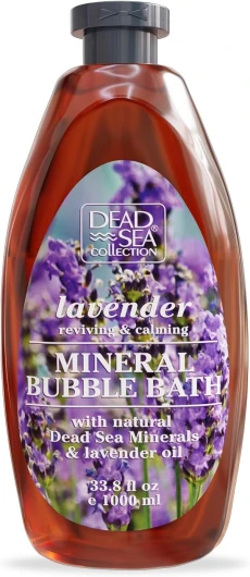 Bain Moussant à la Lavande pour Femme et Homme – Huile de Lavande et Minéraux de la Mer Morte – Hydratation et Soin de la Peau – 1000 ml