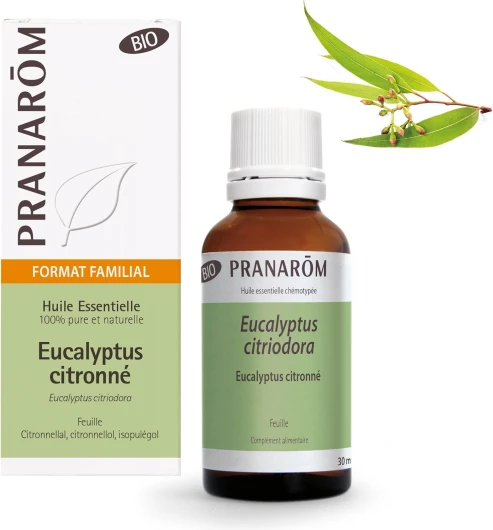 PRANARÔM - Eucalyptus Citronné Bio - Huile Essentielle Chémotypée - Articulations Et Muscles - 100% Pure Et Naturelle - HECT - 30 ml