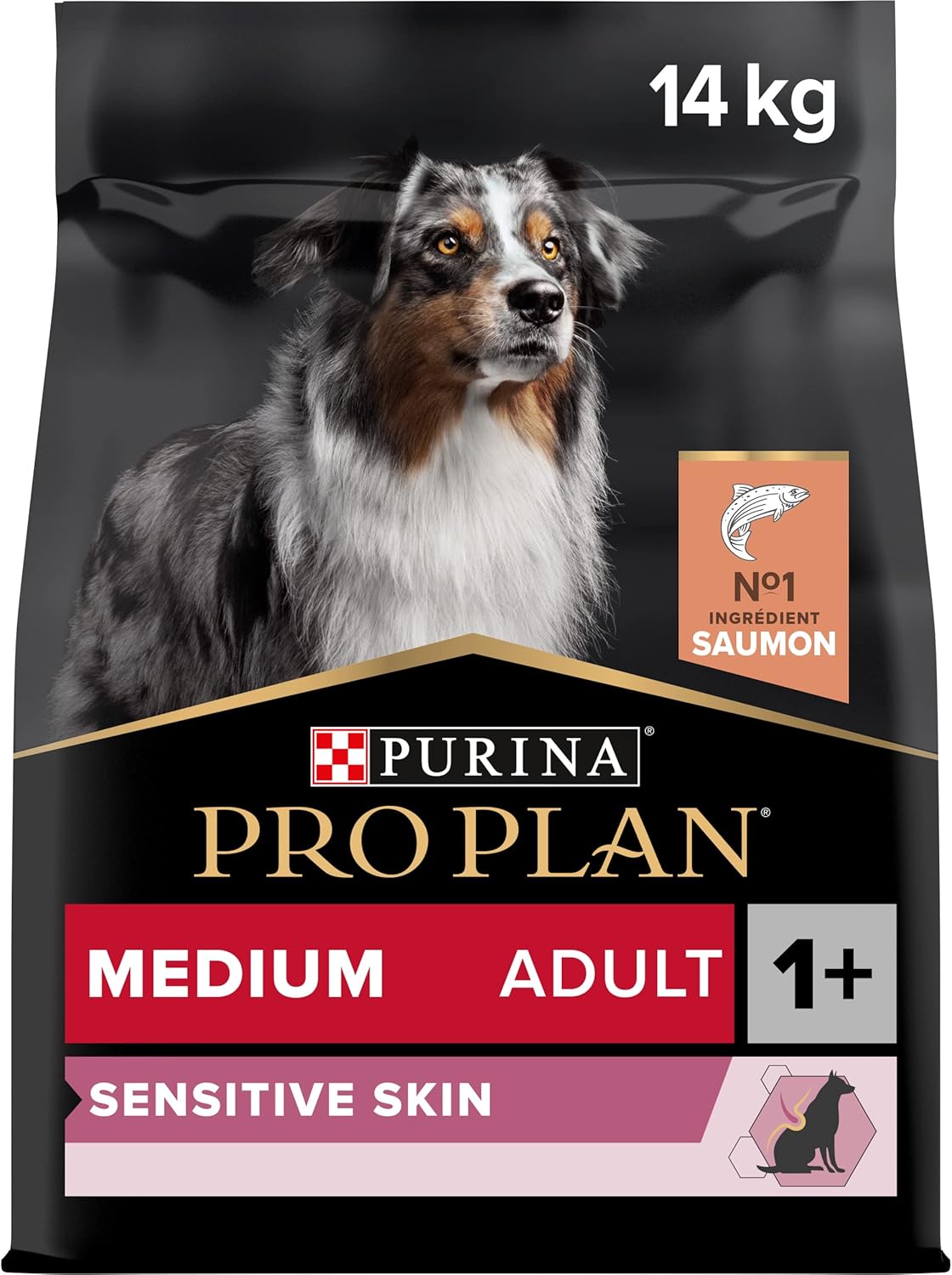 Medium Adult Sensitive Skin Riche en Saumon - 14 KG - Croquettes pour chiens adultes de taille moyenne ayant une peau sensible