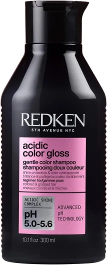Shampoing Doux Protecteur De Couleur - Couleur Durable & Brillance Intense - Formule Sans Sulfates Au pH Acide - Vitamine E & Arginine - Cheveux Colorés & Ternes - Acidic Color Gloss - 300ml