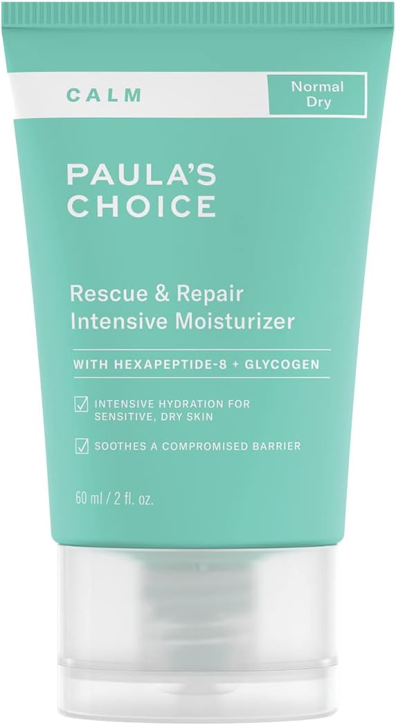 Paula's Choice CALM Crème de Nuit Réparatrice Apaisante Riche - Calme les Rougeurs & Protéger la Barrière de la Peau - Peaux Sensibles - avec Hexapeptide-8 - Pour Peaux Normales à Sèches - 60 ml
