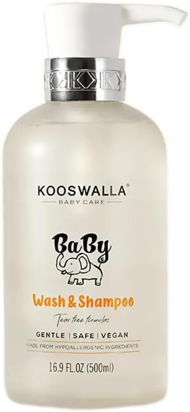 SVADiA Gentle 2 in 1 Baby Gel lavant et Shampoing 250 ml - Hypoallergénique et Sans Larmes - Biologique - Nourrissant - Sans Paraben - Sans Silicone - Pour la Peau et les Cheveux Délicats