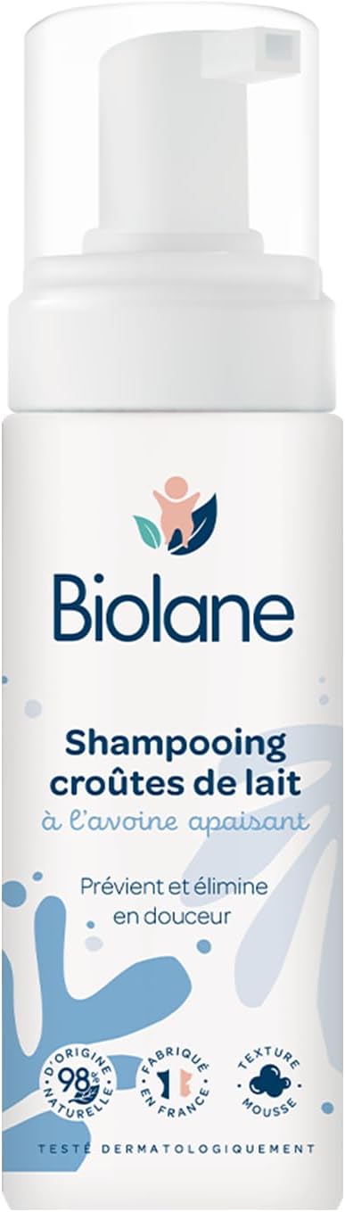 BBIOLANE - Shampoing bébé Croûtes de lait 150ml - Traitement Doux - 98% Naturel - Apaisant - Testé Dermatologiquement - Made in France