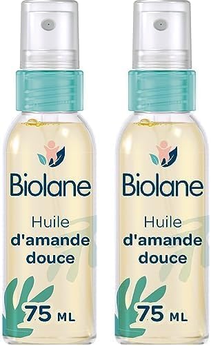 Huile d'amande douce - Bébé - Hydrate et protège la peau - Vitamine E - Soin - Bain - Massage - 100% d'origine naturelle - Fabriqué en France (Lot de 2)
