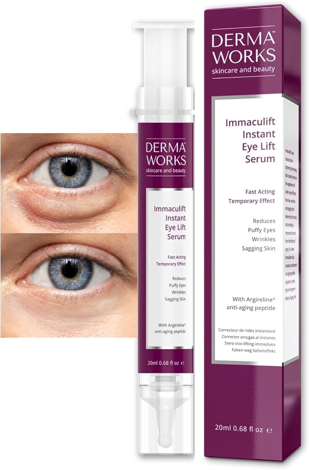 Immaculift Sérum Liftant Instantané – Soin Anti-Rides Puissant pour un Effet Tenseur Immédiat – Lifting Visage et Contour Redéfini – Formule Avancée pour Peau Raffermie