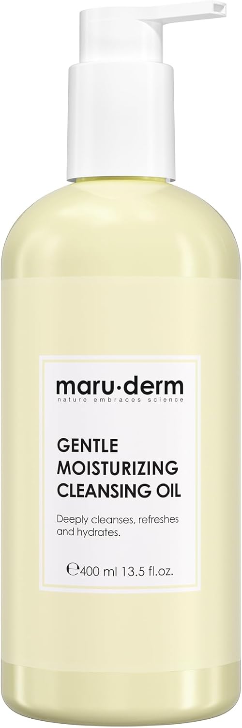 Maruderm Huile Nettoyante Hydratante Douce - Démaquillant Visage & Soin Hydratant pour Tous Types de Peaux, y compris Sensibles, 400 ML