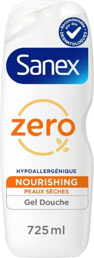 Gel douche Nourrissant Zero% pour peaux sèches - Offre jusqu'à 8h d'Hydratation - le flacon de 725 ml
