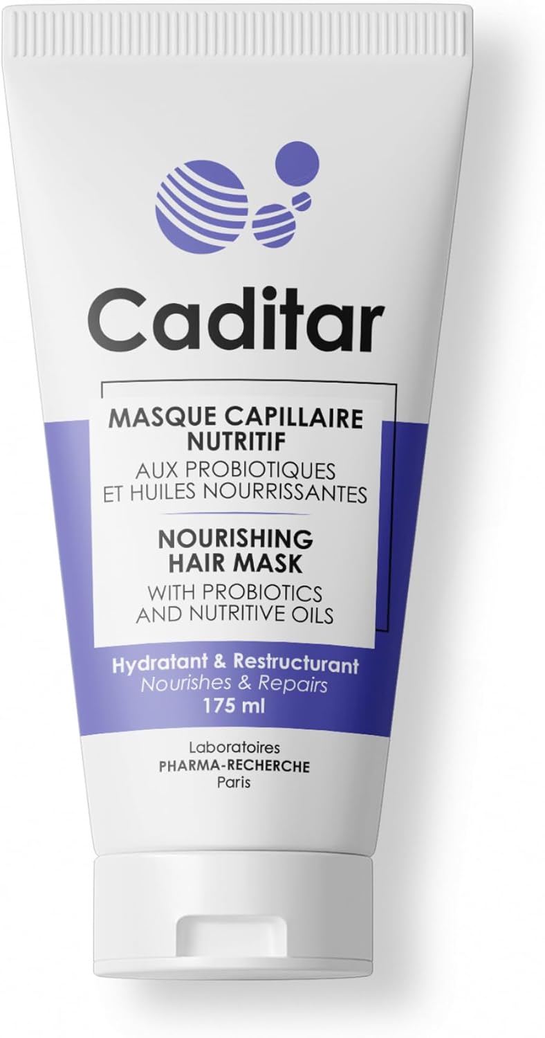 Caditar Masque Capillaire Nutritif • Aux Probiotiques • Flacon 150ml • Sans Parabene, Sans Silicone • Nourrit et Répare le cheveu • Fabriqué en France par PHARMA-RECHERCHE