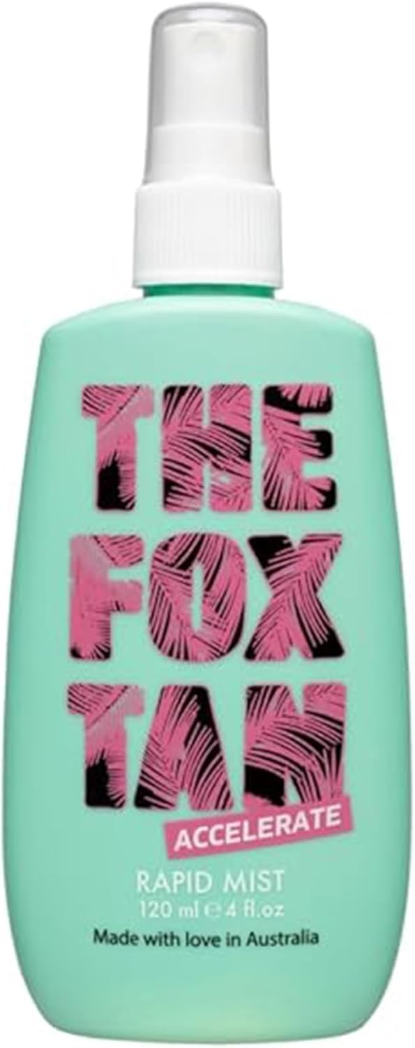 The Fox Tan - Rapid Tanning Mist - Amplificateur de Bronzage sans Autobronzant, Spray Bronzant pour le Corps, sous le Soleil ou dans le Solarium, 120 ml
