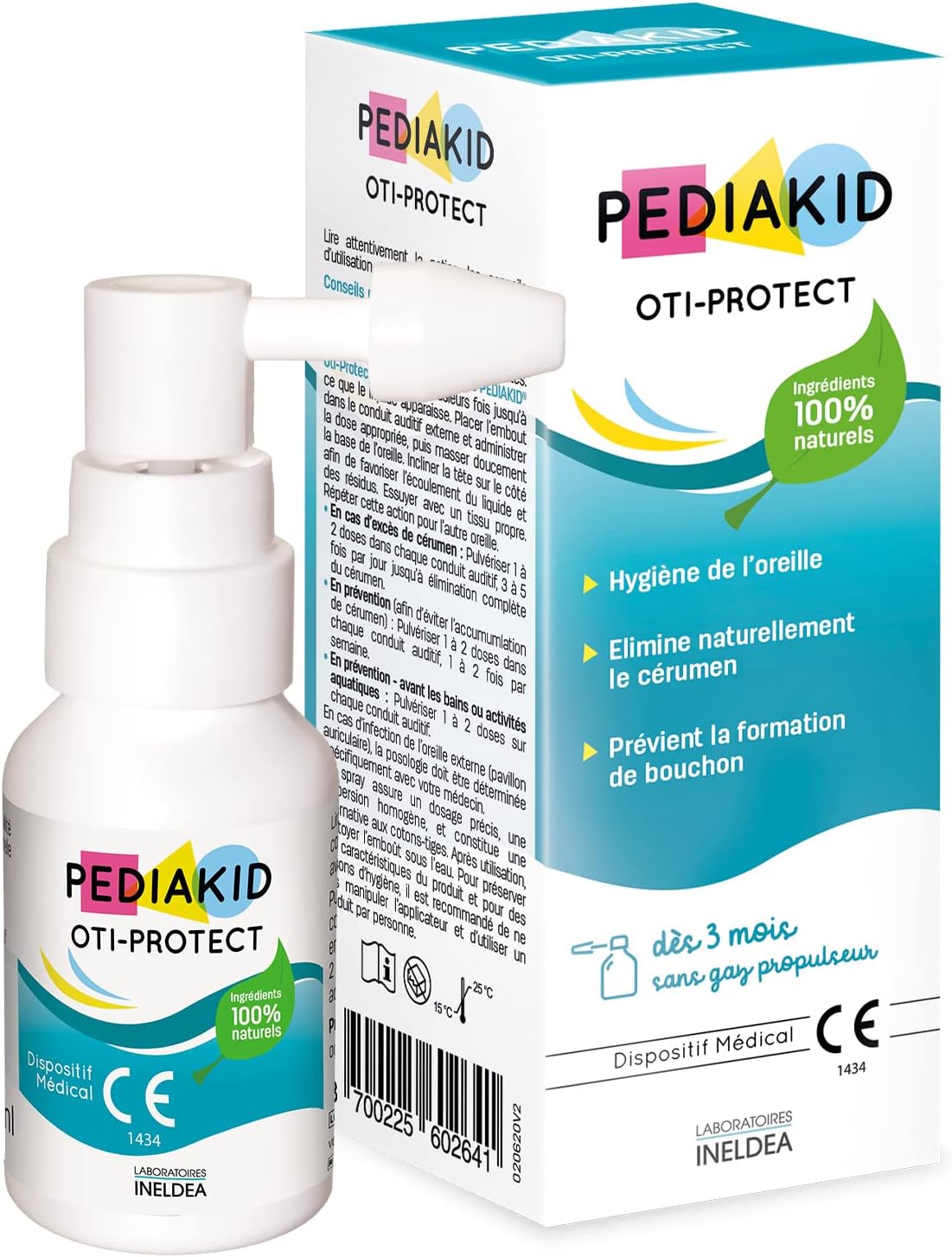 Oti-Protect - Spray Auriculaire - Hygiène de l'Oreille Dès 3 Mois - Aide à Éliminer l'Excès de Cérumen - Prévient la Formation de Bouchons - Dispositif Médical - Flacon Spray 30 ml