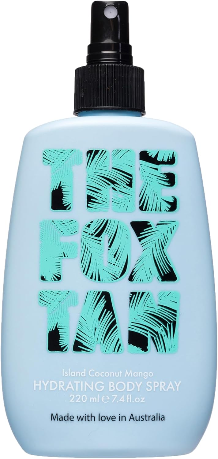 The Fox Tan - Hydrating Body Spray - Spray hydratant et rafraîchissant pour le corps et le visage, adapté comme après-soleil, à l'aloe vera et à l'eau de rose, 220 ml