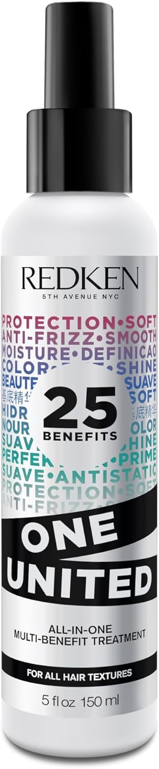 Spray Miracle 25-en-1 Sans Rinçage - Multi-Bénéfices - Contrôle, Thermo-Protecteur & Toucher Soyeux - Acide Lactique & Huile de Coco - Vegan - Tous Types de Cheveux - One United - 150 ml