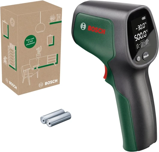 Thermomètre infrarouge UniversalTemp (de -30 °C à +500 °C, mesure facile, 3 modes de mesure pour des résultats plus précis, dans boîte carton pour e-commerce) UniversalTemp (Nouveau)