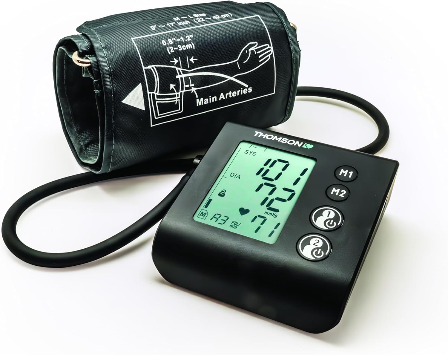 Cadeau Fête des Mères - THOMSON Cardio A7 - Tensiomètre bras électronique – Précis et extra-fiable – Certifié nouvelle réglementation MDR UE 2017/745 – Adapté à toutes les morphologies – 200 mesures.