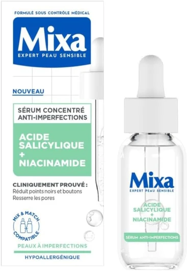 Sérum Concentré Anti-Imperfections - Pour peaux à imperfections - Enrichi en Acide Salicylique et Niacinamide - 30 ml Vert