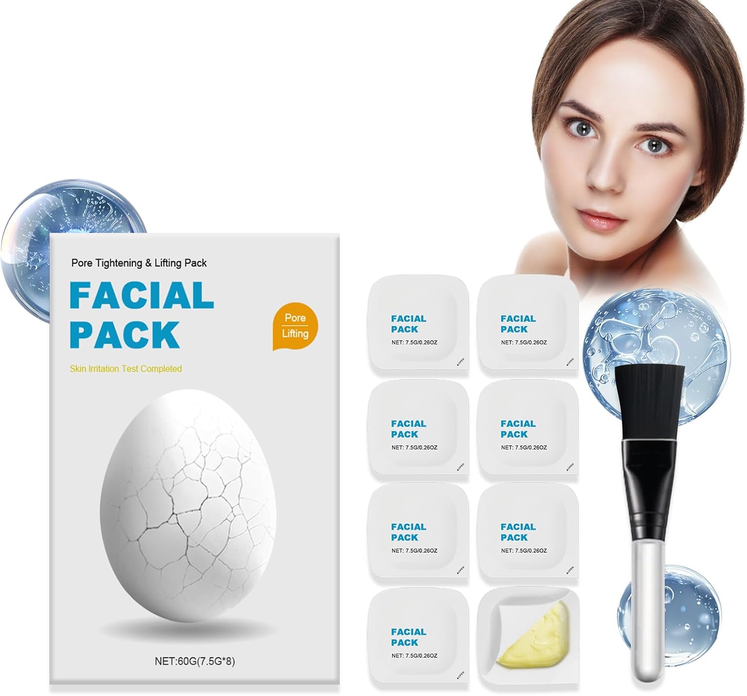 Masque Facial Zombie, Masque De Soin Pour La Peau, Masque Facial à Rincer Masque D'argile Purifiante, Masque Hydratant Pour Lisser, Resserrer Les Pores Et Raffermir La Peau