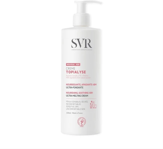 Topialyse Crème - Crème nourrissante apaisante 48H - Pour peaux sèches et sensibles - Beurre de karité, huiles végétales - 400 ml 400 ml (Lot de 1)