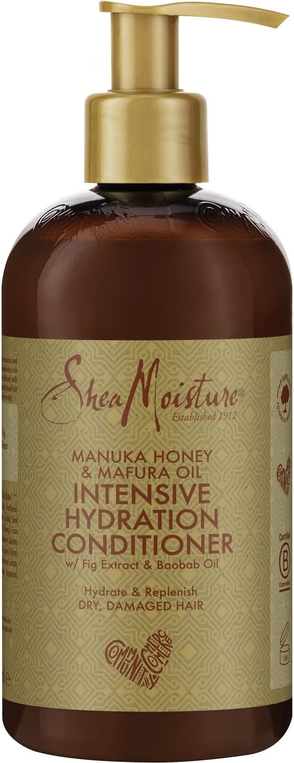 SheaMoisture Après-shampooing Intensive Hydration pour cheveux secs et abîmés Miel de Manuka et Huile de Mafura sans silicones ni sulfates 384 ml 384 ml (Lot de 1)