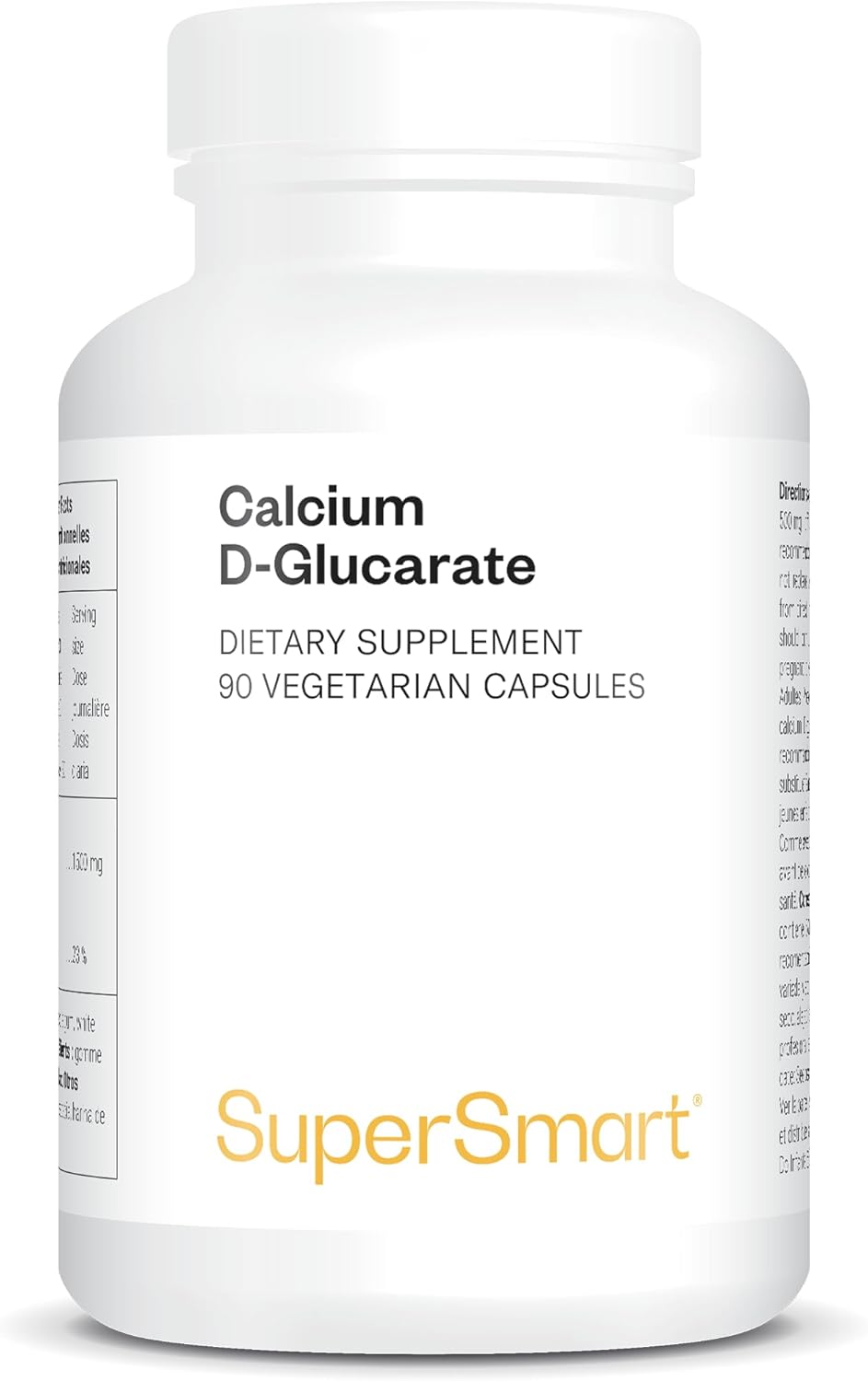 Calcium D-Glucarate - Détoxifiant Naturel - Favorise la Santé du Foie - Sel Calcique d’Acide D Glucarique - Contribue à Optimiser la Glucuronidation - Vegan - Supersmart