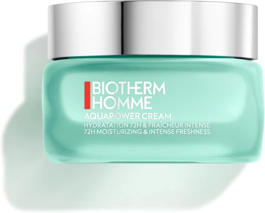 Biotherm Homme, Aquapower Crème Hydratation 72H, Crème pour Visage pour Homme Hydratante et Rafraîchissante, Hydrate et Réénergise la Peau, Pour Tous Types de Peau, 50 ml 50 ml (Lot de 1)