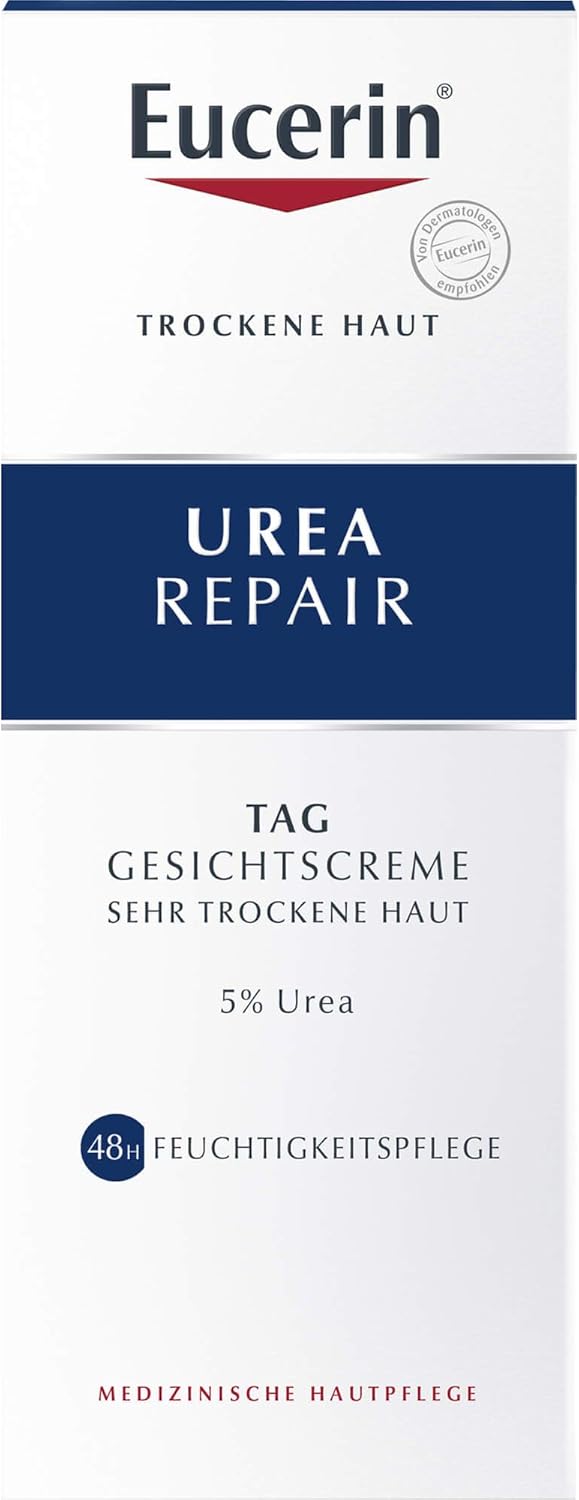 Eucerin Urea Repair Tag Gesichtscreme für sehr trockene Haut, 50 ml Crème