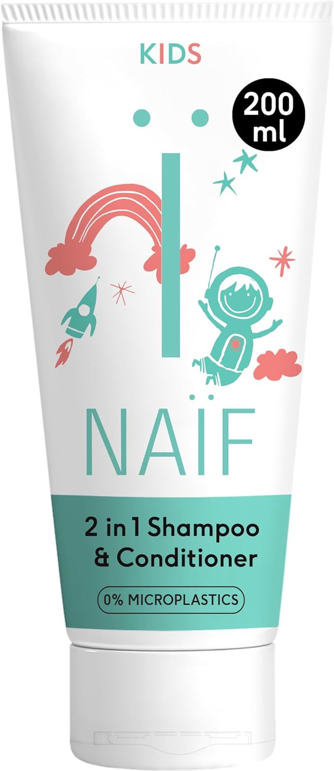 Shampoing et Après-Shampooing 2 en 1 - Sans parfum - Sans SLES, microplastiques ni silicones - Testé dermatologiquement - 200 ml Shampoo + Conditioner