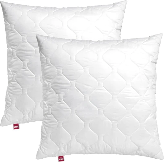 Lot de 2 Oreillers Voluptueux 60 x 60 cm à Mémoire de Forme - Enveloppe Microfibre Matelassée - Lavable en Machine - Certifiés Oeko-Tex